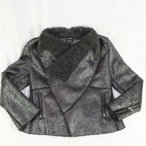 Fantazia Coat Jacket Short Metallic Sheen Size M